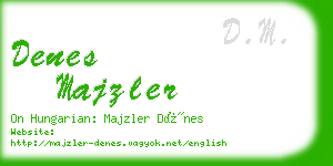 denes majzler business card